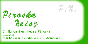 piroska neisz business card